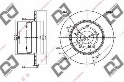 DJ PARTS bd1141 -  Тормозной диск